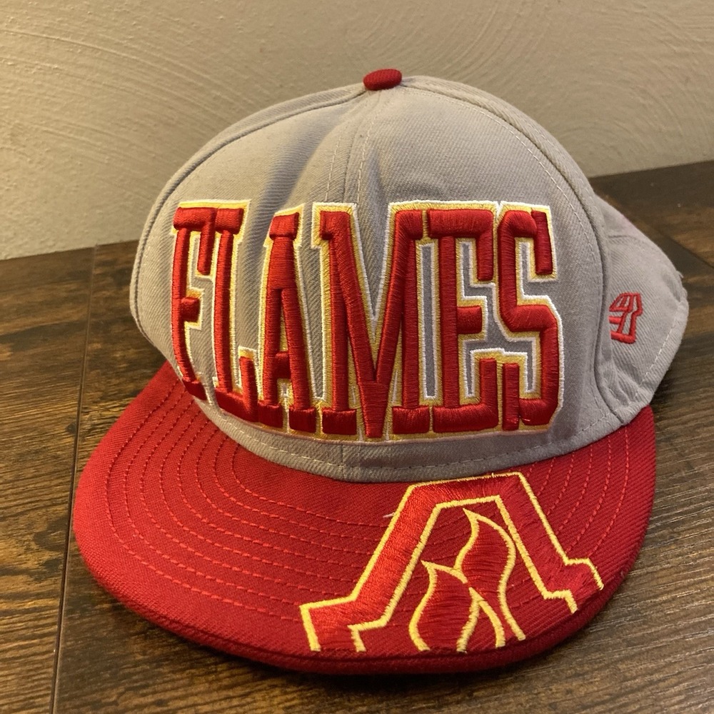 Atlanta Flames New Era NHL Vtg Hockey Fitted Hat‎ Size 7 5/8 Embroidered Calgary